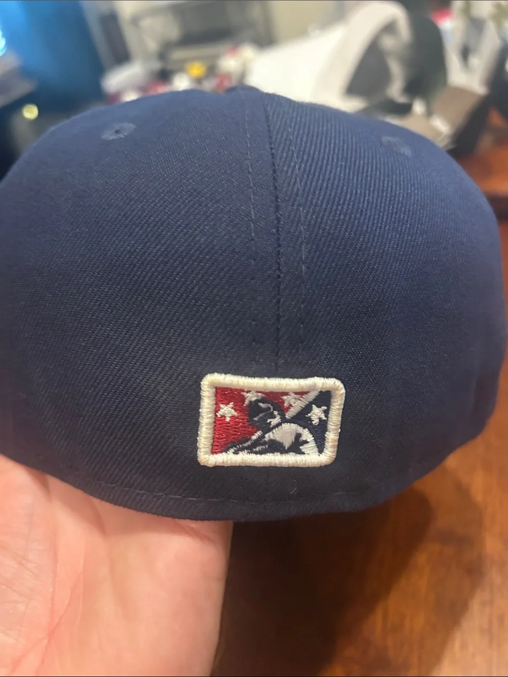 Round Rock Express New Era 59Fifty Navy and Red/Blue E Train Baseball Cap 6 7/8